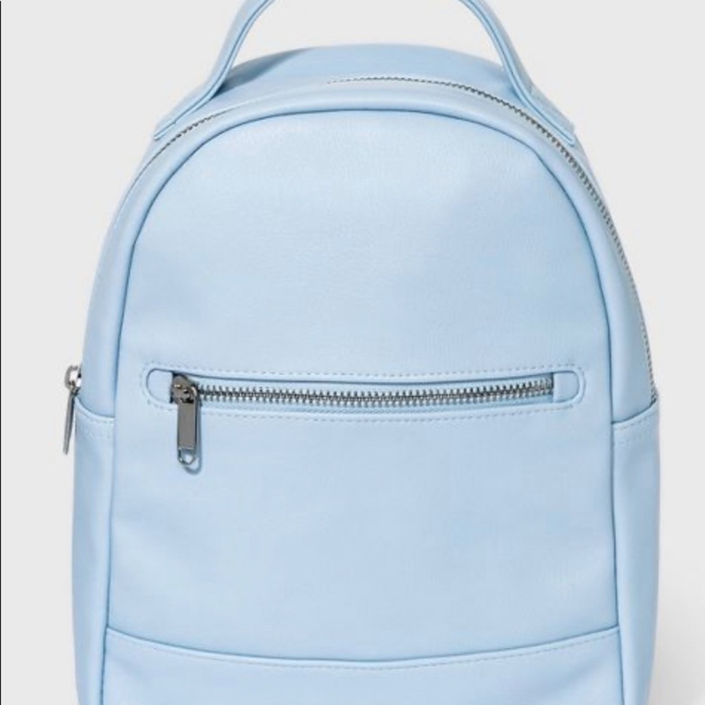 Leather mini backpack